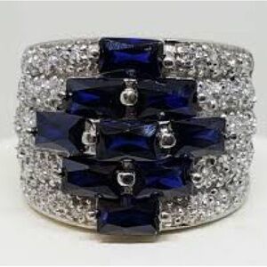 Sterling Diamonique Ring size 5